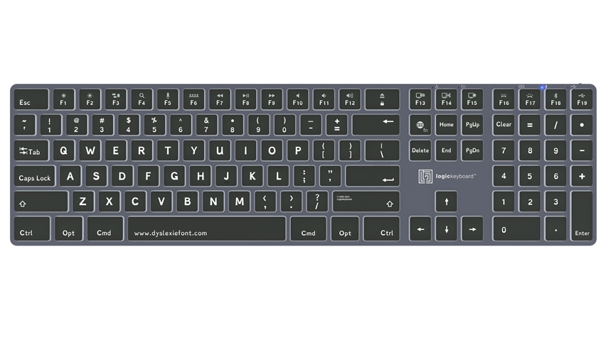 Dyslexie<br>TITAN Wireless Backlit Keyboard – Mac<br>